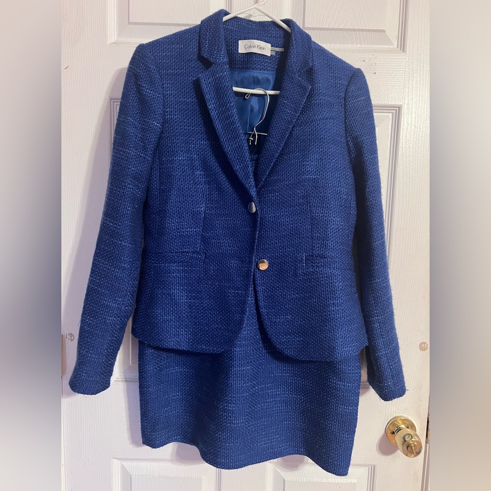 Royal Blue Calvin Klien Women’s Skirt Suit